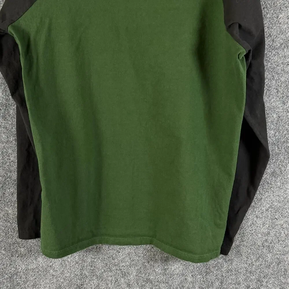 Polo Ralph Lauren Polo Jeans Co Mens M Green Black Raglan Graphic Shirt PRL 67